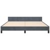 vidaXL Bed Frame without Mattress Dark Grey 193x203 cm Velvet