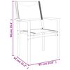 vidaXL 3 Piece Garden Dining Set Black Steel and Textilene