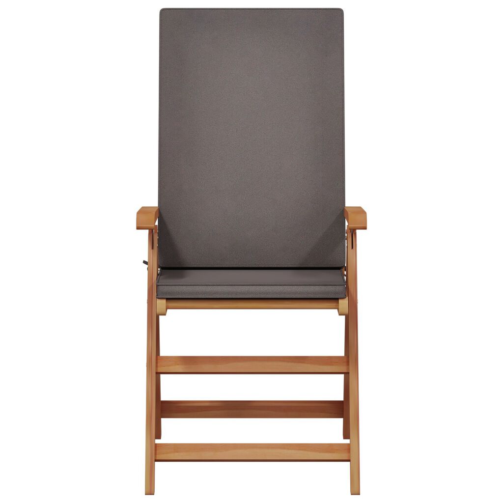 vidaXL Reclining Garden Chairs with Cushions 6 pcs Solid Teak Wood