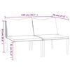 vidaXL Garden Middle Sofas with Cushions 2 pcs Grey Poly Rattan