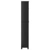 vidaXL Over-the-Toilet Storage BERG Black 60x27x164.5 cm Solid Wood