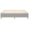 vidaXL Bed Frame without Mattress Light Grey King Fabric (US Only)