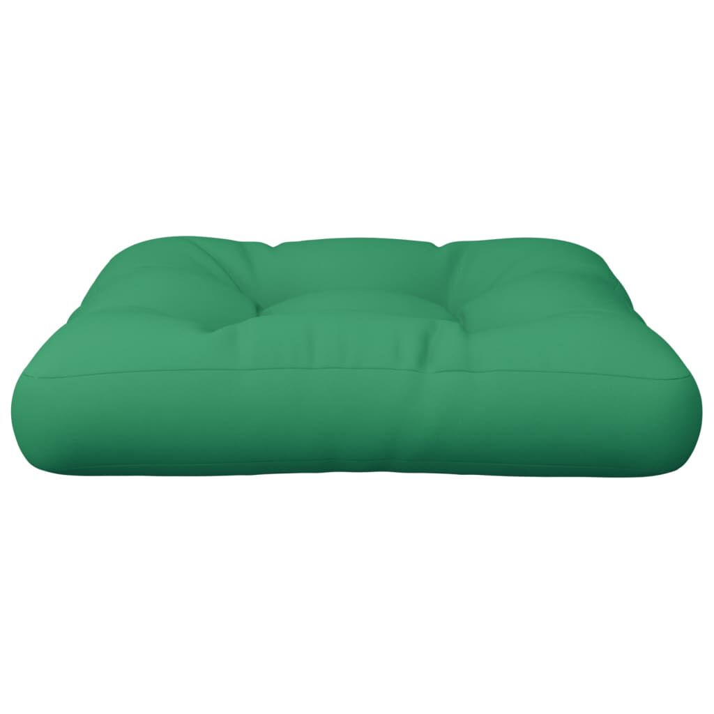 vidaXL Pallet Cushion Green 50x50x12 cm Fabric