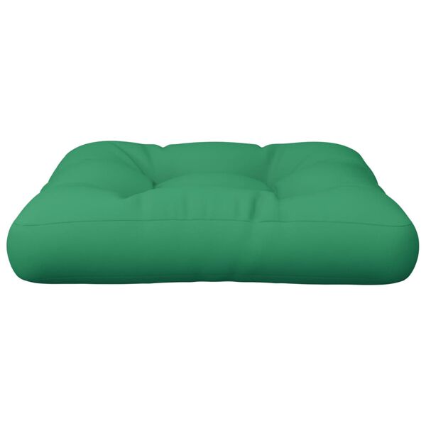 vidaXL Pallet Cushion Green 50x50x12 cm Fabric