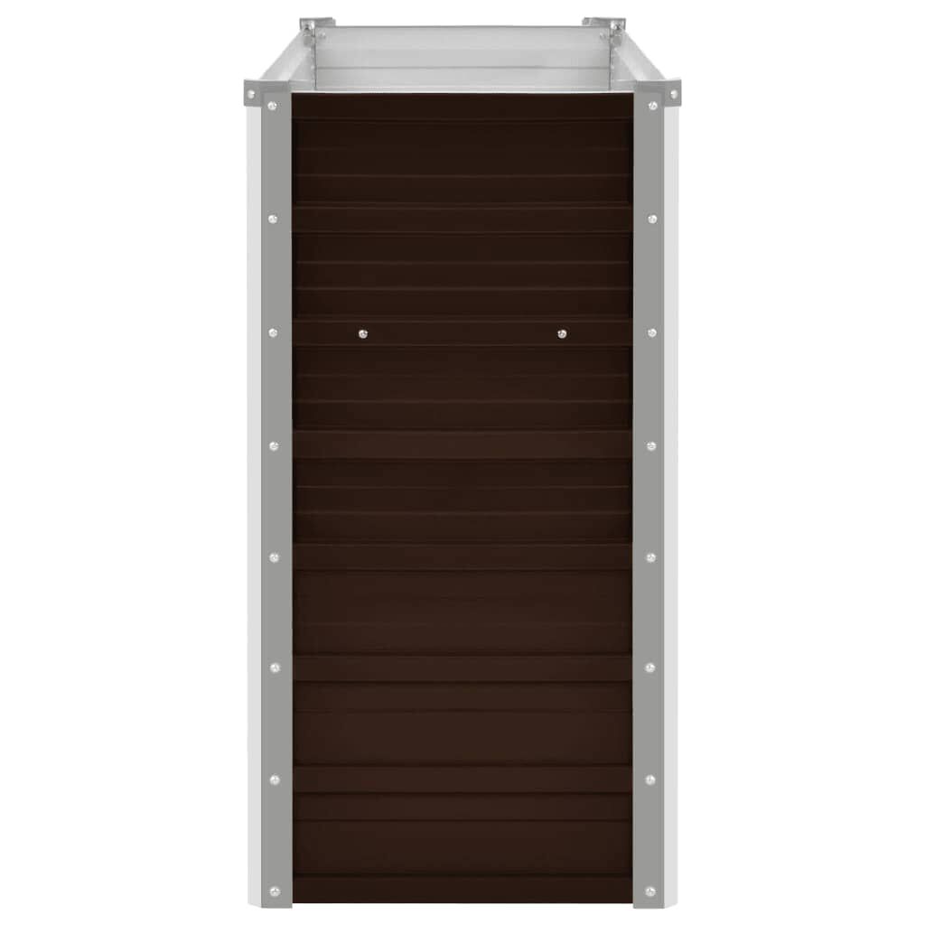 vidaXL Garden Raised Bed Brown 160x40x77 cm Galvanised Steel