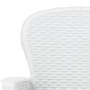 vidaXL Garden Chairs 2 pcs with Cushion White Plastic Rattan Look