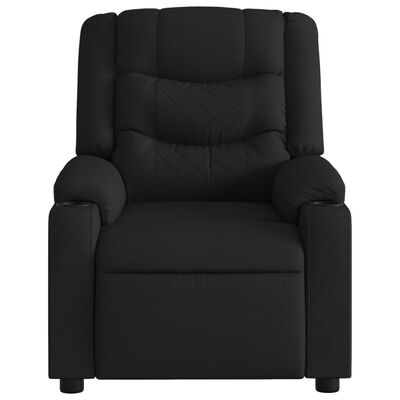 vidaXL Electric Massage Recliner Chair Black Fabric