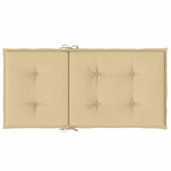 vidaXL Lowback Chair Cushions 4 pcs Melange Beige 100x50x4 cm Fabric