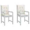vidaXL Lowback Chair Cushions 2 pcs Melange Cream 100x50x4 cm Fabric