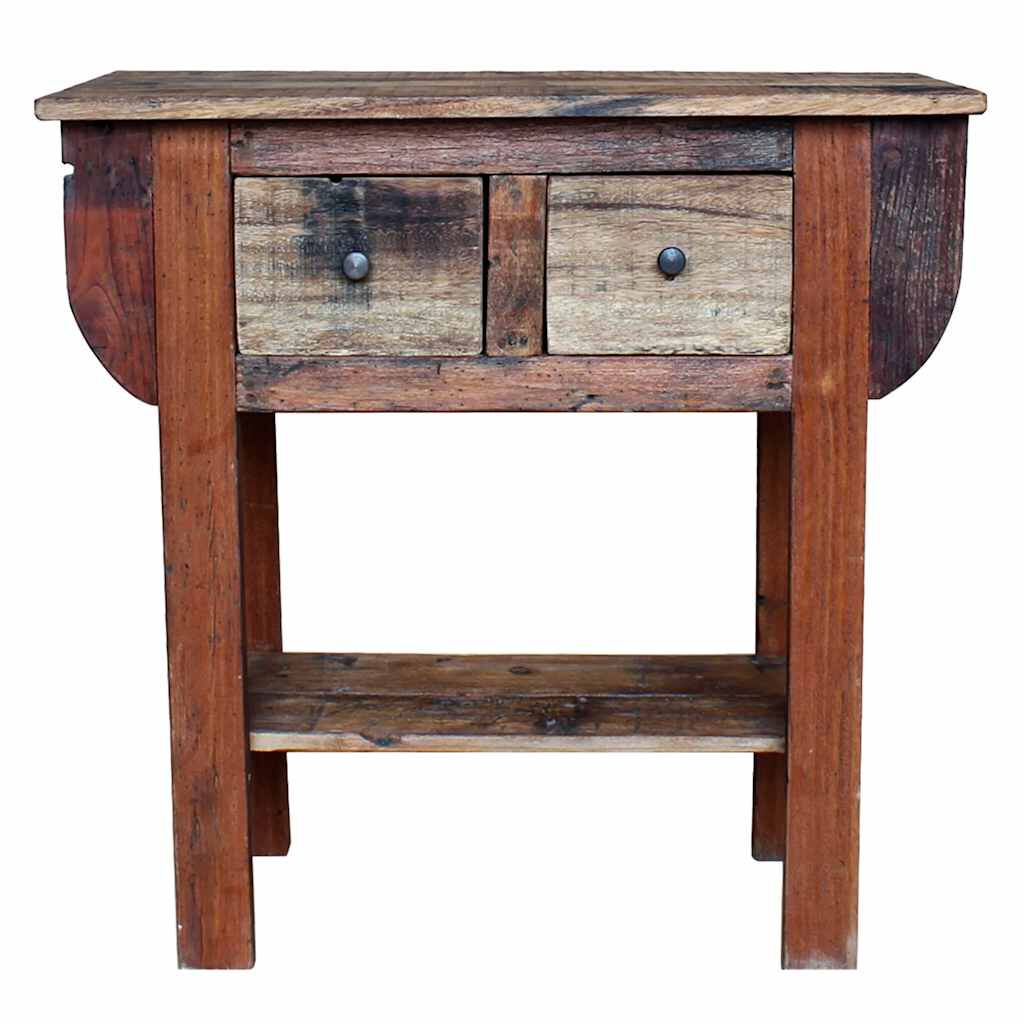 vidaXL Console Table Mixed Recycled Wood 80x35x80 cm