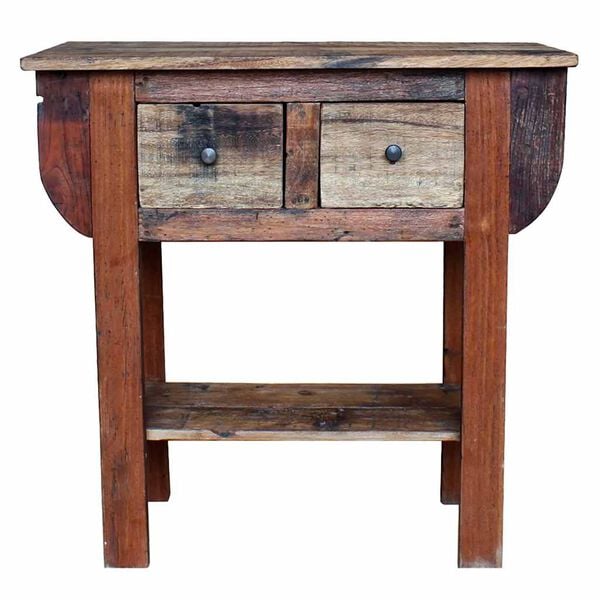 vidaXL Console Table Mixed Recycled Wood 80x35x80 cm