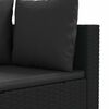 vidaXL 10 Piece Garden Sofa Set with Cushions Black Poly Rattan