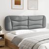vidaXL Headboard Cushion "Hvar" Light Grey 183 cm King Fabric