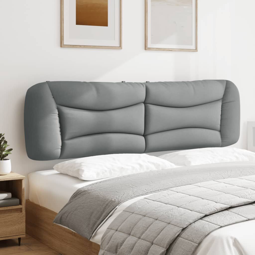 vidaXL Headboard Cushion Light Grey 183 cm King Fabric