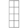 vidaXL Sliding Door Aluminium and ESG Glass 76x205 cm Black