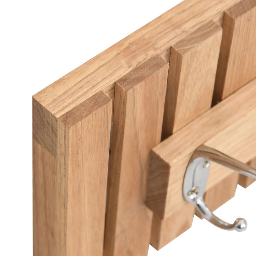 vidaXL Wall Hanger 42x8.5x14 cm Solid Wood Walnut