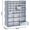 vidaXL Multi-drawer Organiser with 39 Drawers 38x16x47 cm