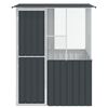 vidaXL Bird Cage Anthracite 154 x 154 x 200 cm Galvanised Steel