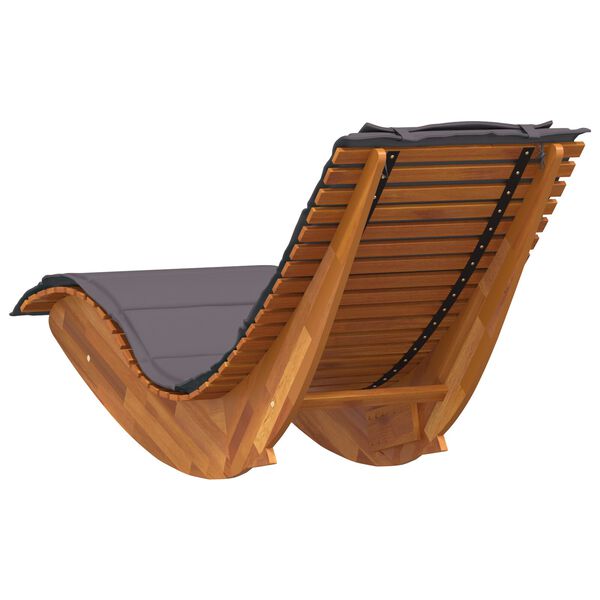 vidaXL Rocking Sun Loungers with Cushions 2 pcs Solid Wood Acacia