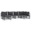 vidaXL 6 Piece Garden Lounge Set with Cushions Anthracite Steel