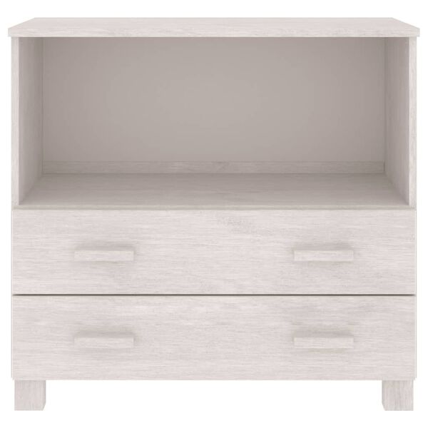 vidaXL Sideboard HAMAR White 85x35x80 cm Solid Wood Pine