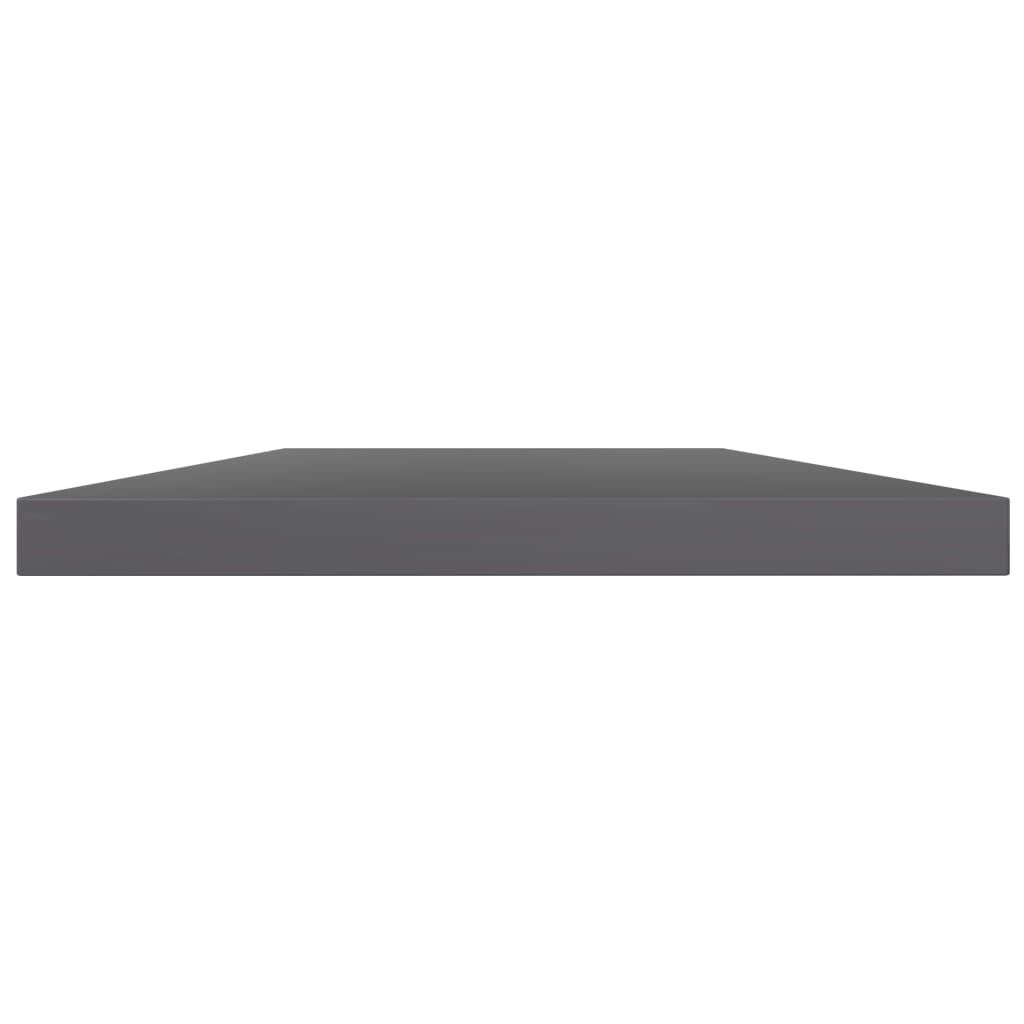 vidaXL Bookshelf Boards 4 pcs High Gloss Grey 60x10x1.5 cm Engineered Wood