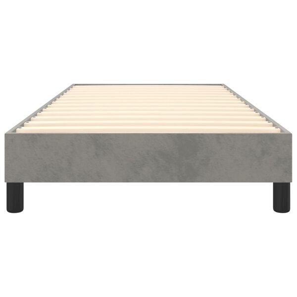 vidaXL Bed Frame without Mattress Light Grey Twin XL Velvet (US Only)