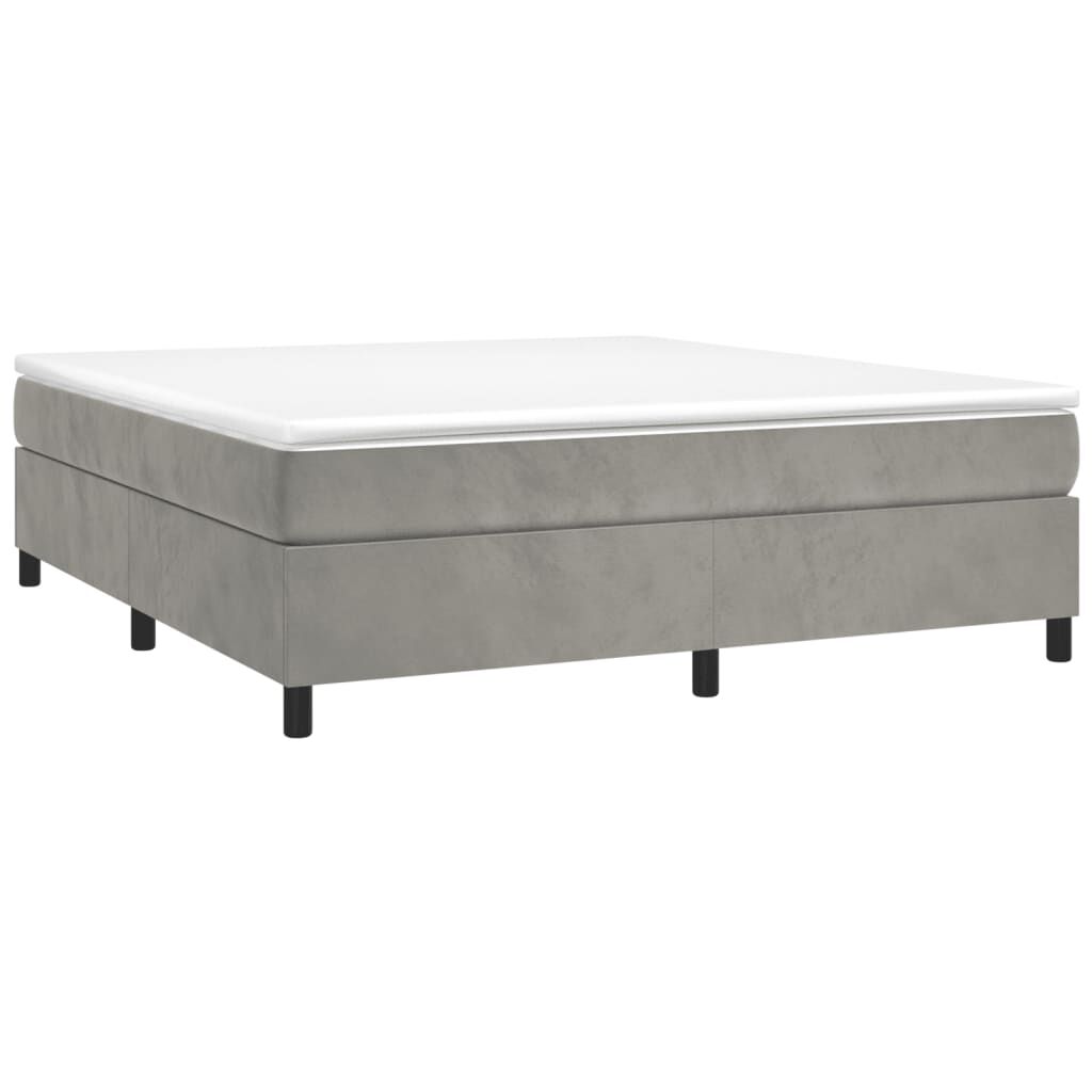 vidaXL Bed Frame without Mattress Light Grey California King Velvet (US Only)