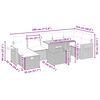 vidaXL 8 Piece Garden Sofa Set with Cushions Beige Poly Rattan