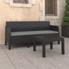 vidaXL 2 Piece Garden Lounge Set with Cushions PP Rattan Anthracite