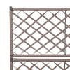vidaXL Trellis Raised Bed with 2 Pots 58x30x107 cm Poly Rattan Brown