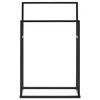 vidaXL Freestanding Towel Rack Black 48x24x78.5 cm Iron