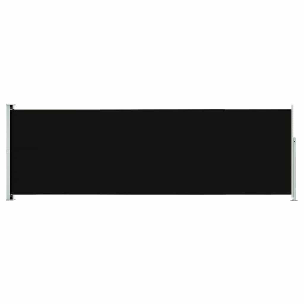 vidaXL Patio Retractable Side Awning 200x600 cm Black