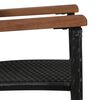 vidaXL 9 Piece Outdoor Dining Set Poly Rattan and Acacia Wood Black