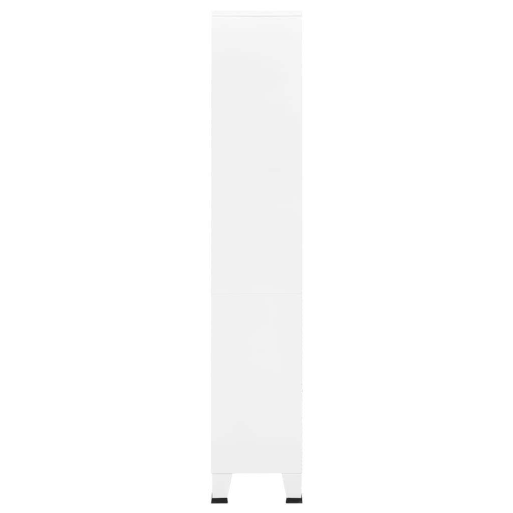 vidaXL Industrial Bookshelf White 80x32x180 cm Steel