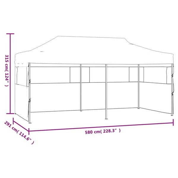 vidaXL Cream Foldable Pop-up Party Tent 3 x 6 m