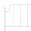 vidaXL Metal Bed Frame without Mattress with Footboard&nbsp;White 150x200cm