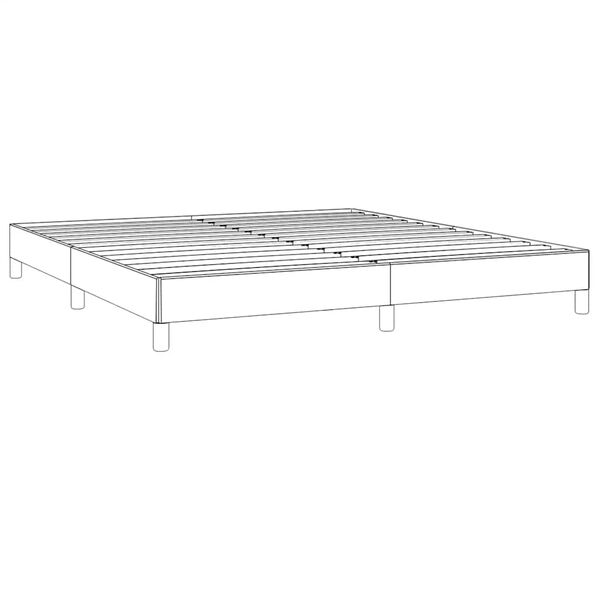 vidaXL Bed Frame without Mattress Light Grey California King Fabric