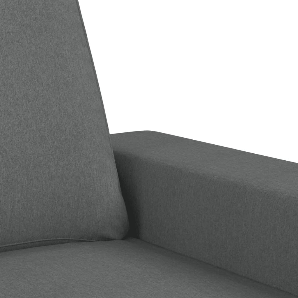 vidaXL 2 Piece Sofa Set Dark Grey Fabric