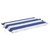 vidaXL Sun Lounger Cushion Blue&White Stripe Oxford Fabric