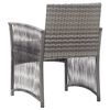 vidaXL Garden Armchairs with Cushions 2 pcs Anthracite Poly Rattan