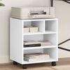 vidaXL Printer Stand with Wheels White 41x32x48 cm