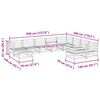 vidaXL 10 Piece Garden Sofa Set Wax Brown Solid Wood Pine