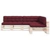 vidaXL Pallet Sofa Cushions 7 pcs Wine Red