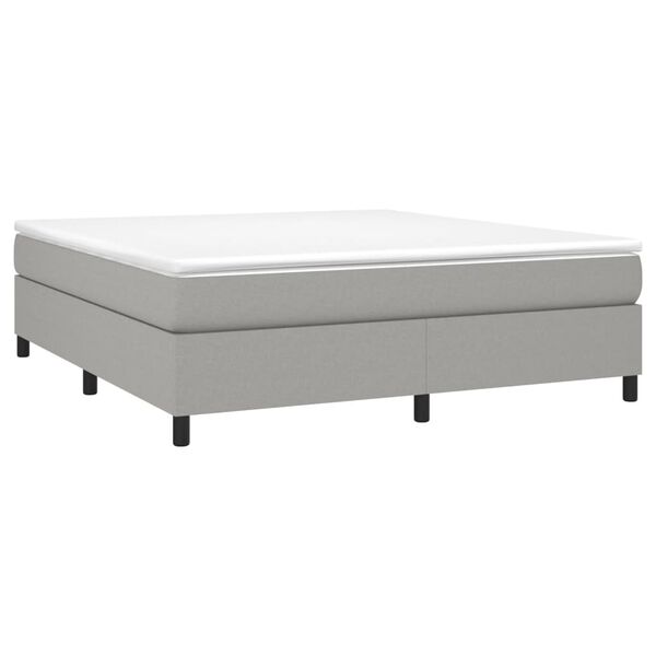 vidaXL Bed Frame without Mattress Light Grey California King Fabric (US Only)
