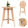 vidaXL Foldable Bar Table 78 cm Fir Wood