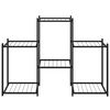 vidaXL Flower Stand 83x25x60 cm Black Iron