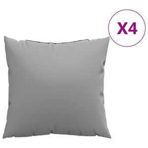 vidaXL Sofa Cushions 4 pcs Grey 40x40 cm Fabric