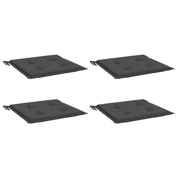 vidaXL Garden Chair Cushions 4 pcs Anthracite 50x50x4 cm Oxford Fabric