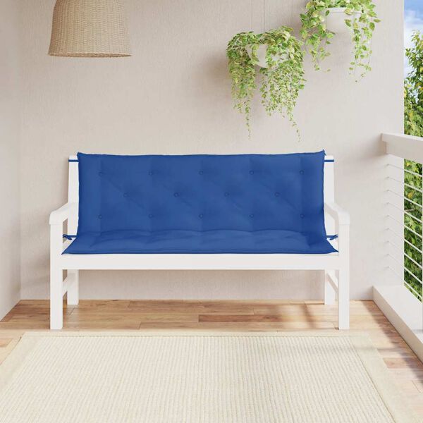 vidaXL Garden Bench Cushion Blue 150x(50+50)x7cm Oxford Fabric
